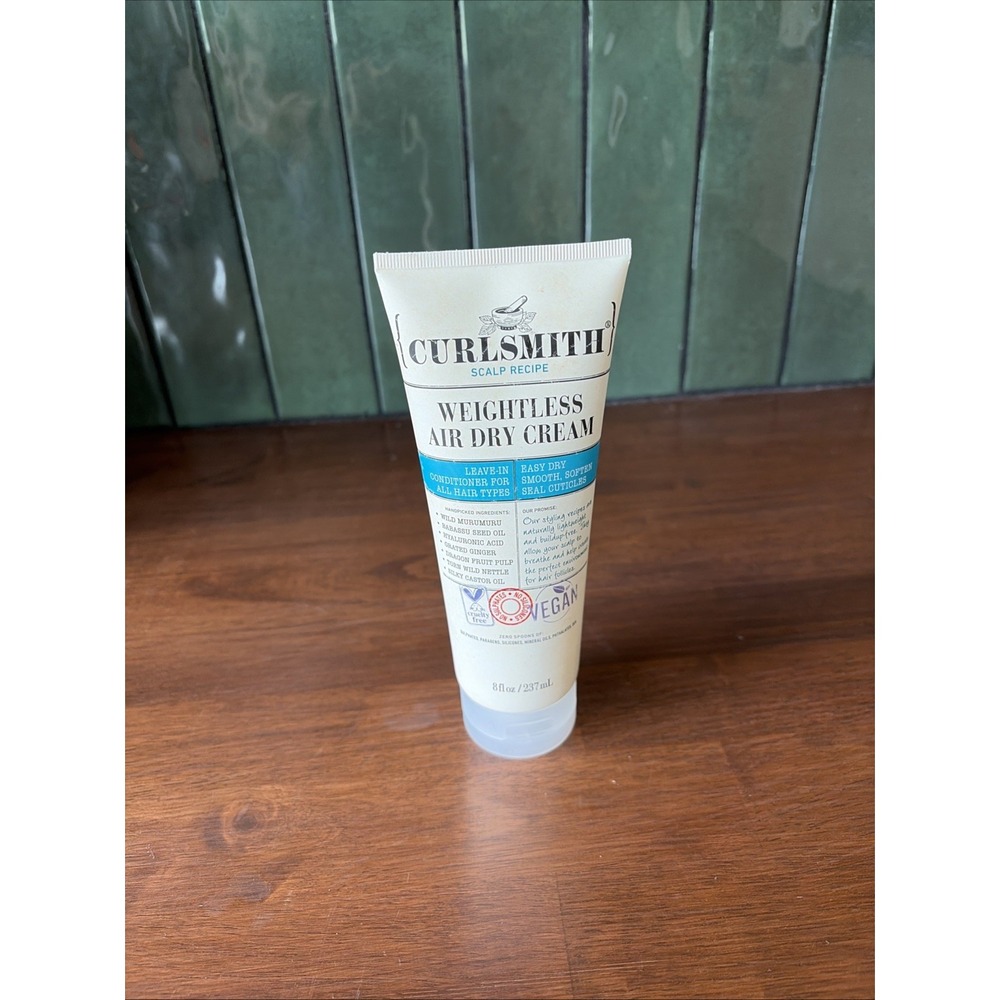 CURLSMITH Weightless Air Dry Cream Vegan Leave In Conditioner 8 FL. OZ.  NEW